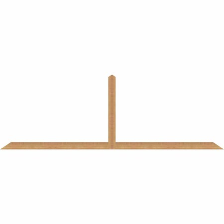 Ekena Millwork Portland Timber Gable Bracket, Western Red Cedar, 108"W x 36"H x 1 1/2"D x 3 1/2"F, 8/12 Pitch GBW108X36X0204POR00SWR